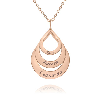 Personalized Drop Necklace with Multiple Names