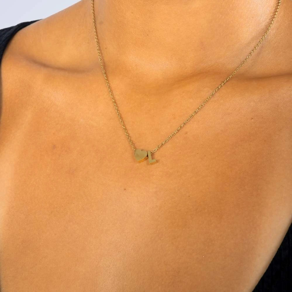 Collier Coeur Initiale Personnalisée