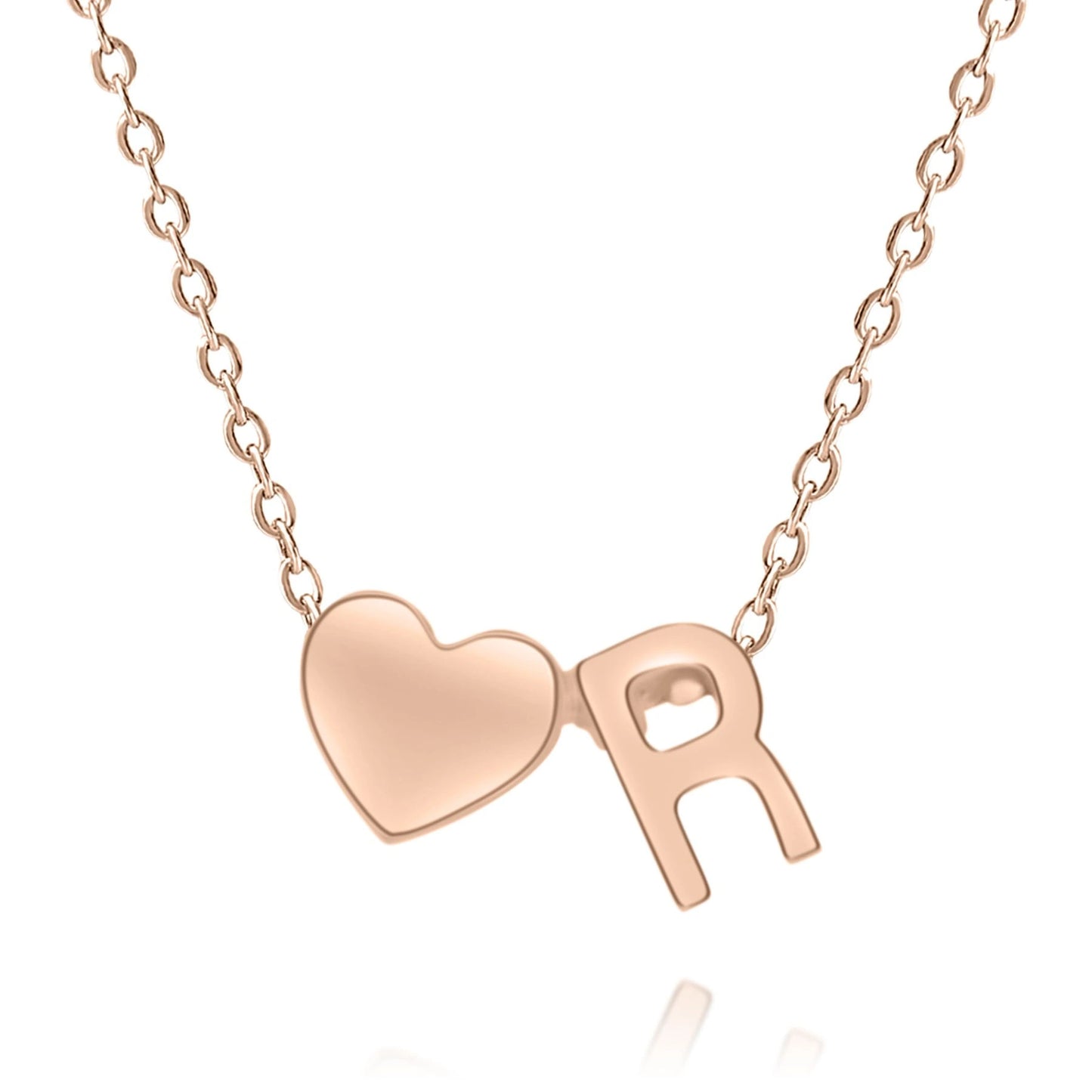 Personalized Necklace with Initial & Heart