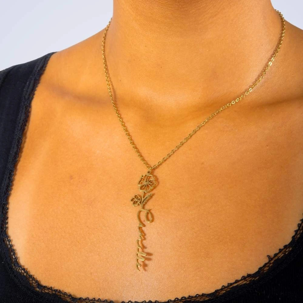 Coffret Amour Éternel & Collier Prénom Fleur