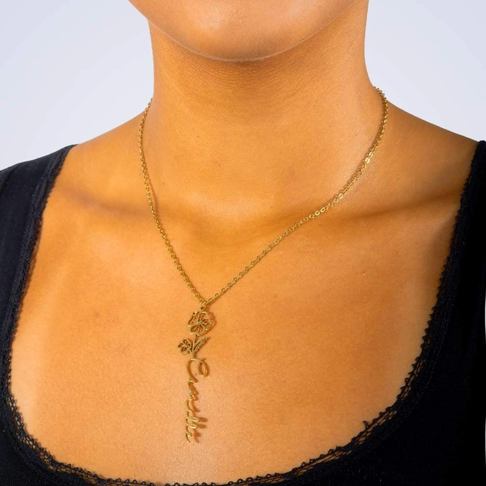 Coffret Harmonie Éternelle & Collier Prénom Fleur