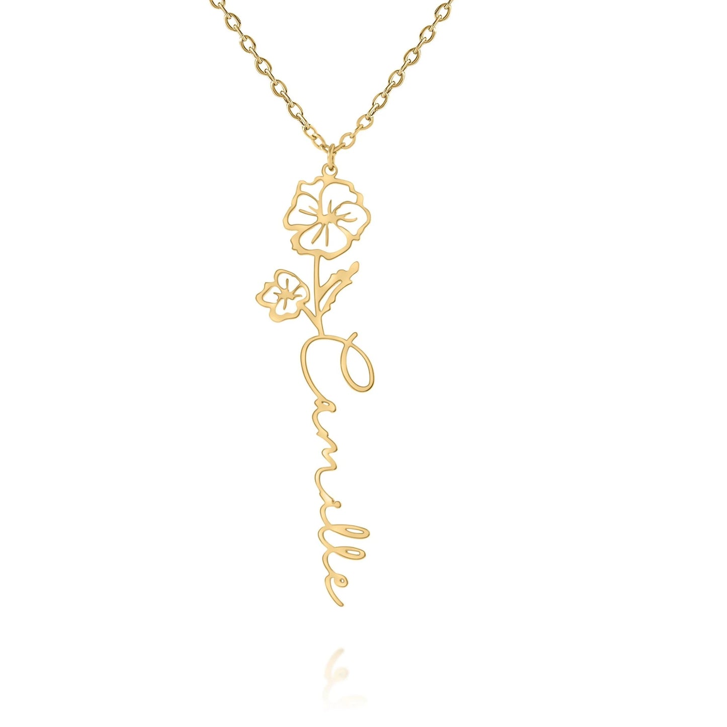 Personalized Flower Necklace