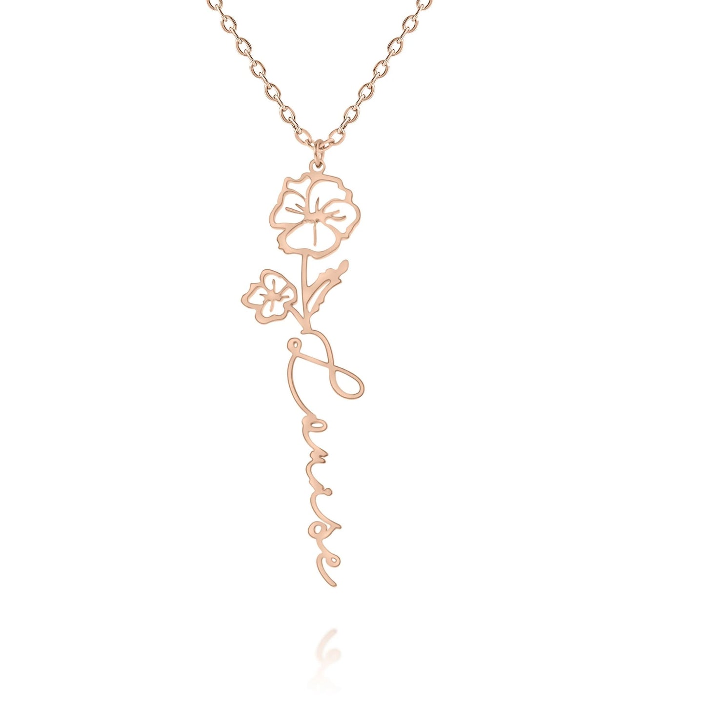 Personalized Flower Necklace