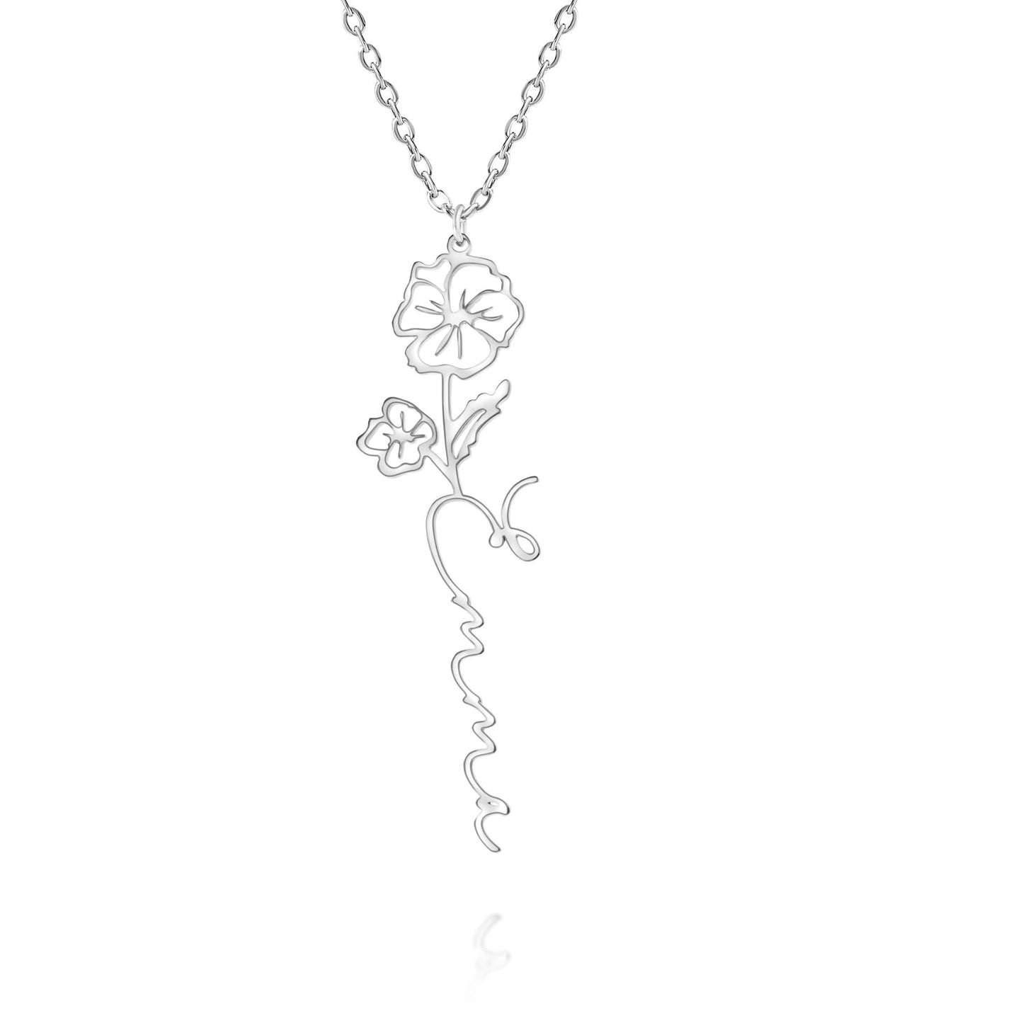Personalized Flower Necklace