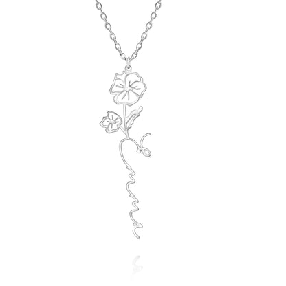 Personalized Flower Necklace