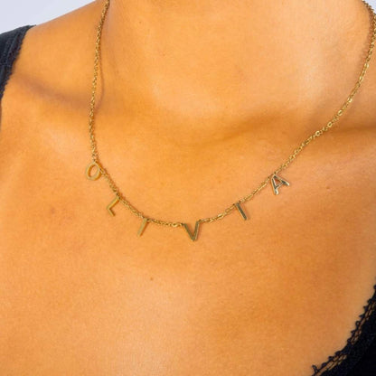 Collier Choker Initiales Lettres Suspendues