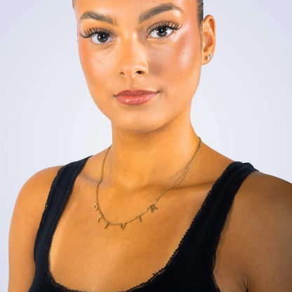 Collier Choker Initiales Lettres Suspendues