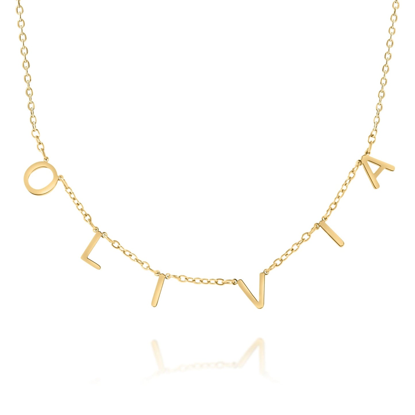 Choker Necklace with Hanging Initials