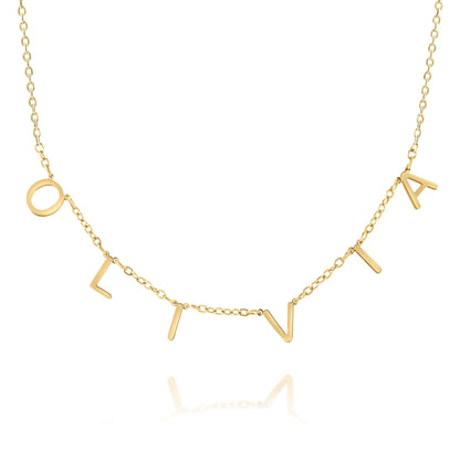 Choker Necklace with Hanging Initials
