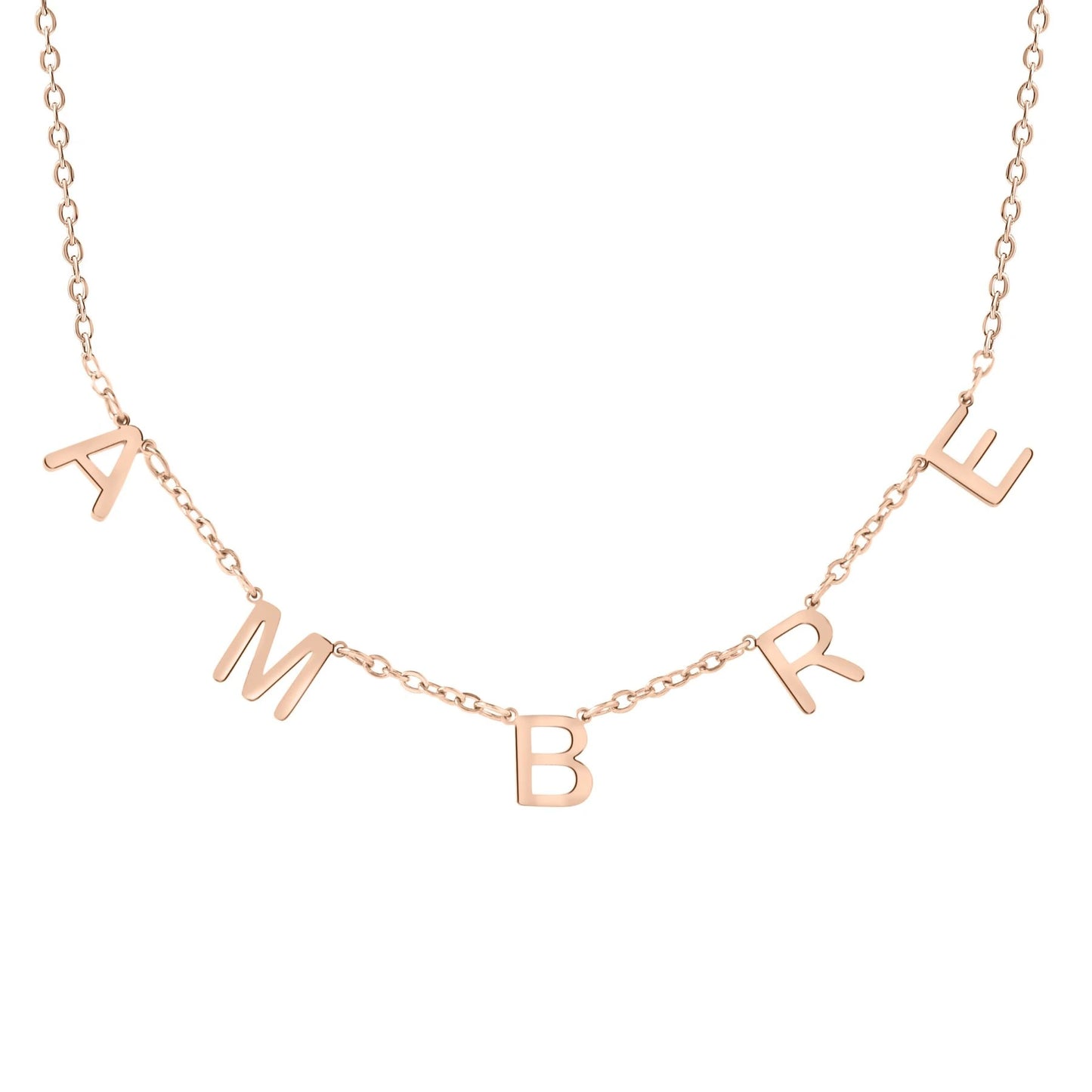 Choker Necklace with Hanging Initials