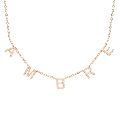 Choker Necklace with Hanging Initials