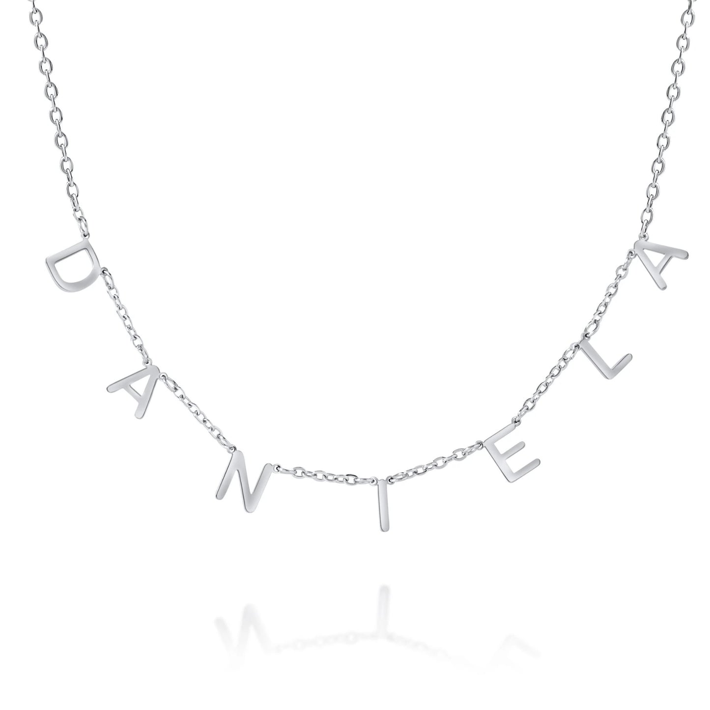 Choker Necklace with Hanging Initials