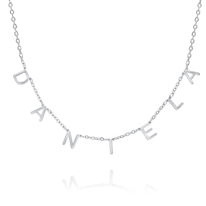 Choker Necklace with Hanging Initials