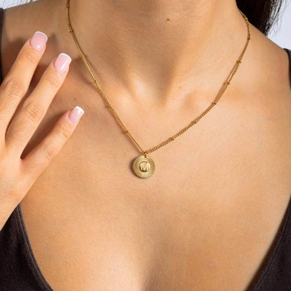 Collier Médaille Initiale Sunshine