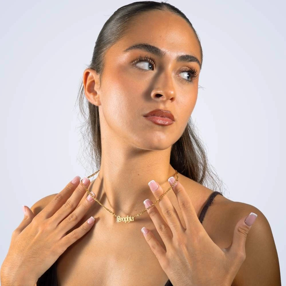 Collier Prénom Personnalisé Gothique