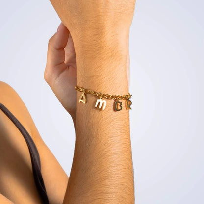 Bracelet Lettres Pendentifs