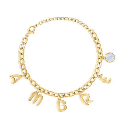 Bracelet with Letter Pendants