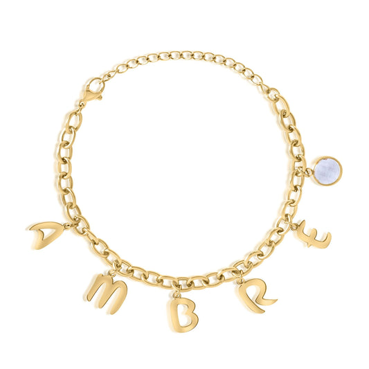 Bracelet with Letter Pendants