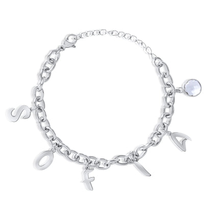 Bracelet with Letter Pendants