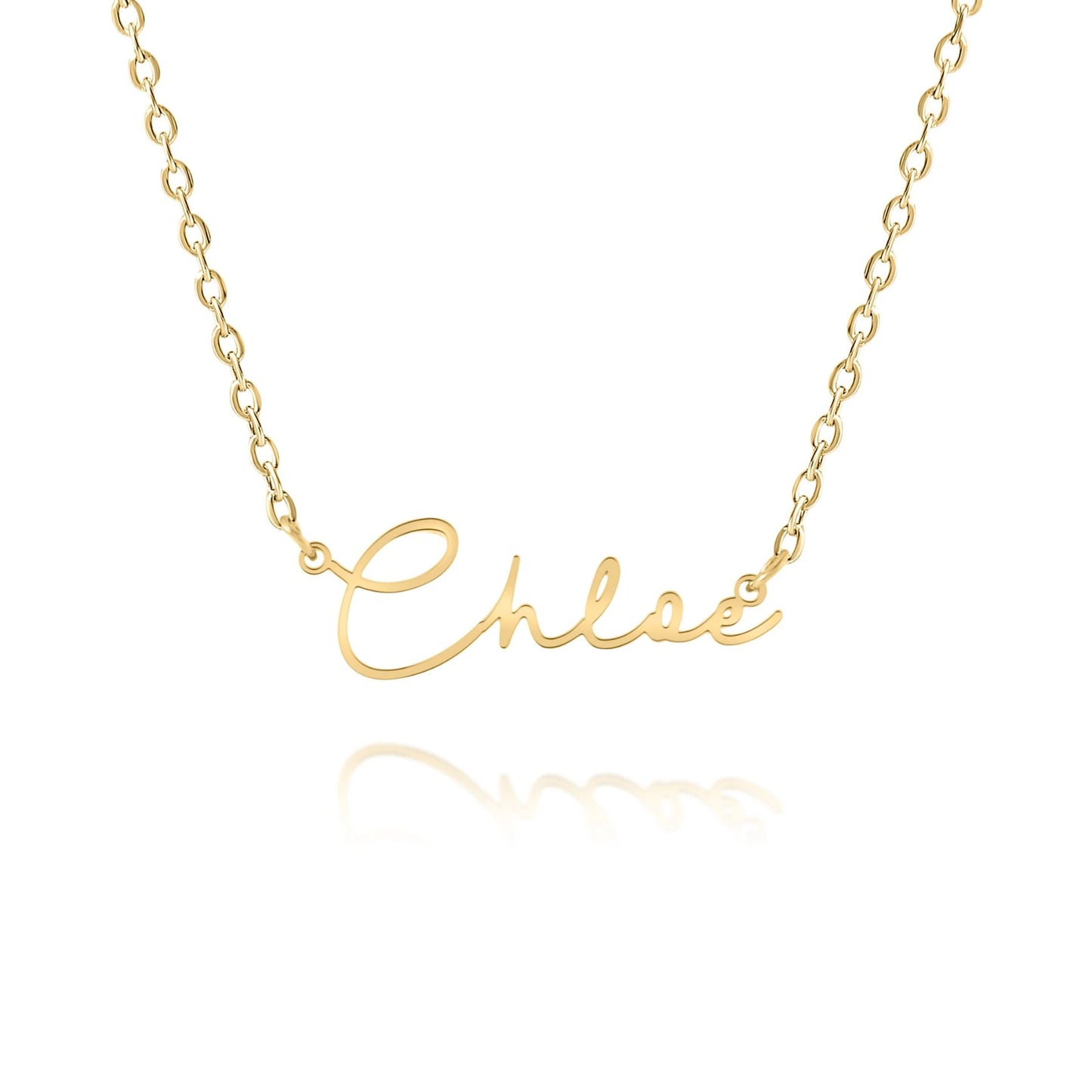 Horizontal Signature Name Necklace