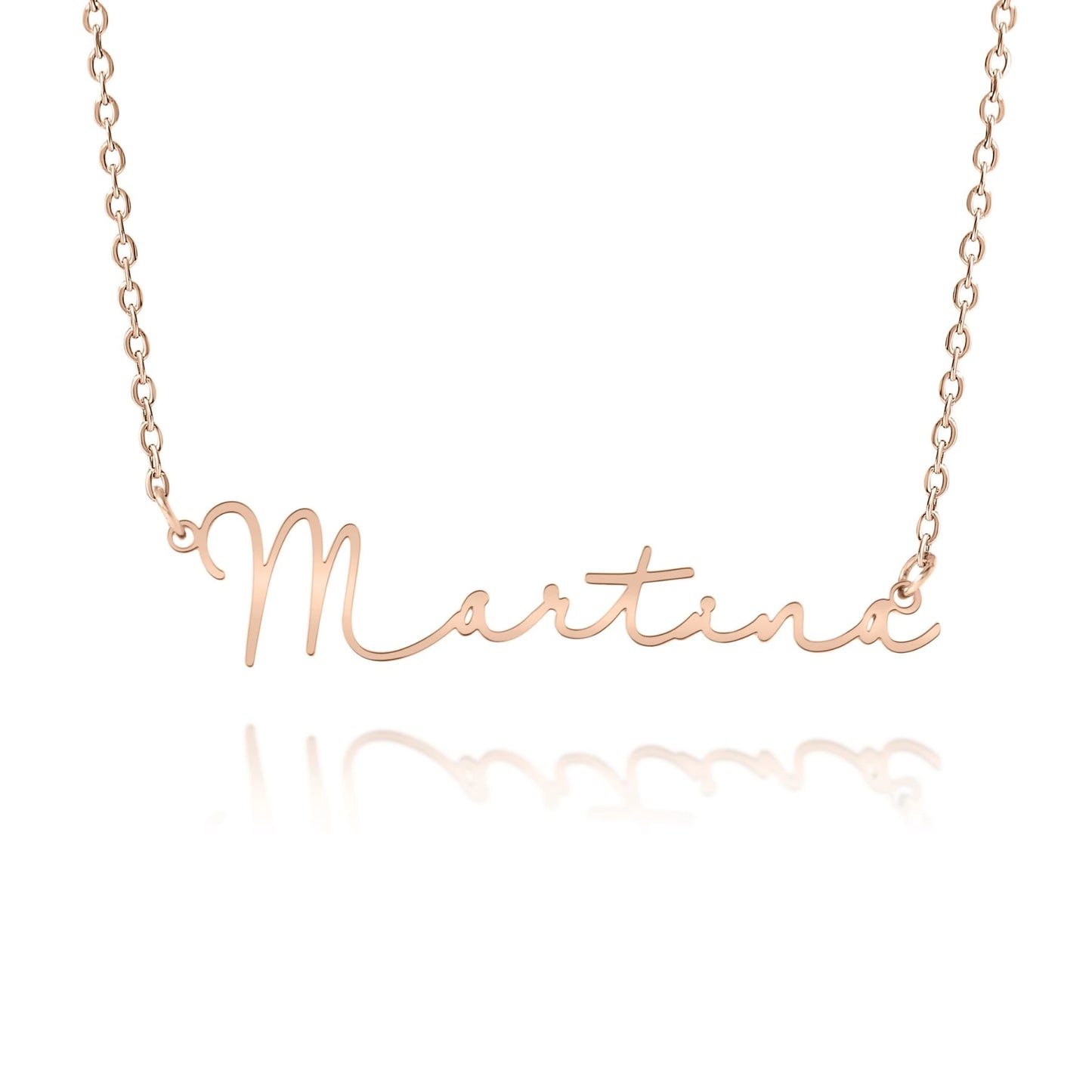 Horizontal Signature Name Necklace