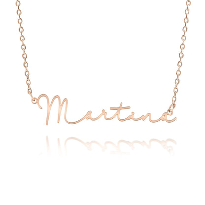 Horizontal Signature Name Necklace
