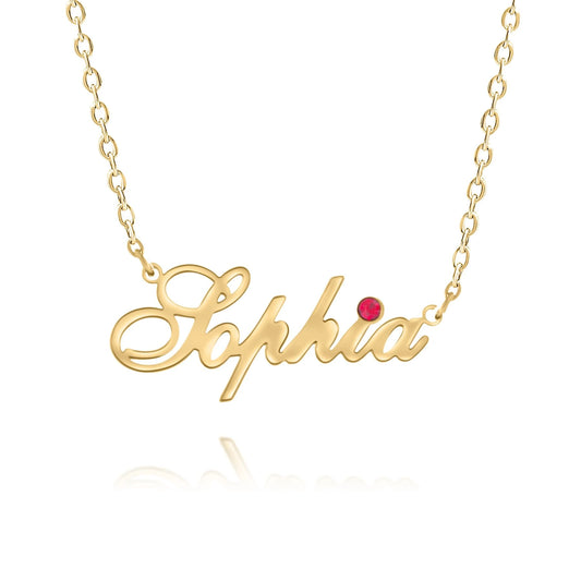 Personalized Necklace with Name & Birthstone