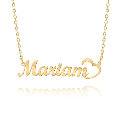 Open Heart Name Necklace