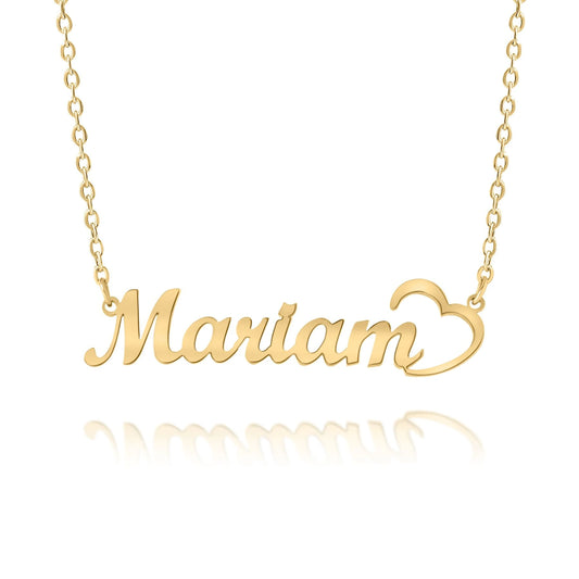 Open Heart Name Necklace