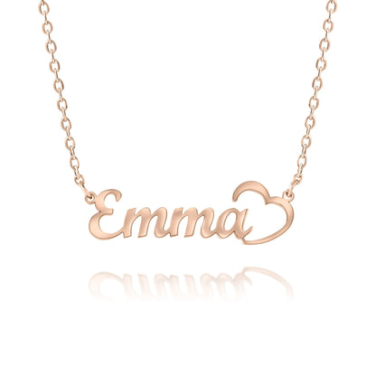 Open Heart Name Necklace
