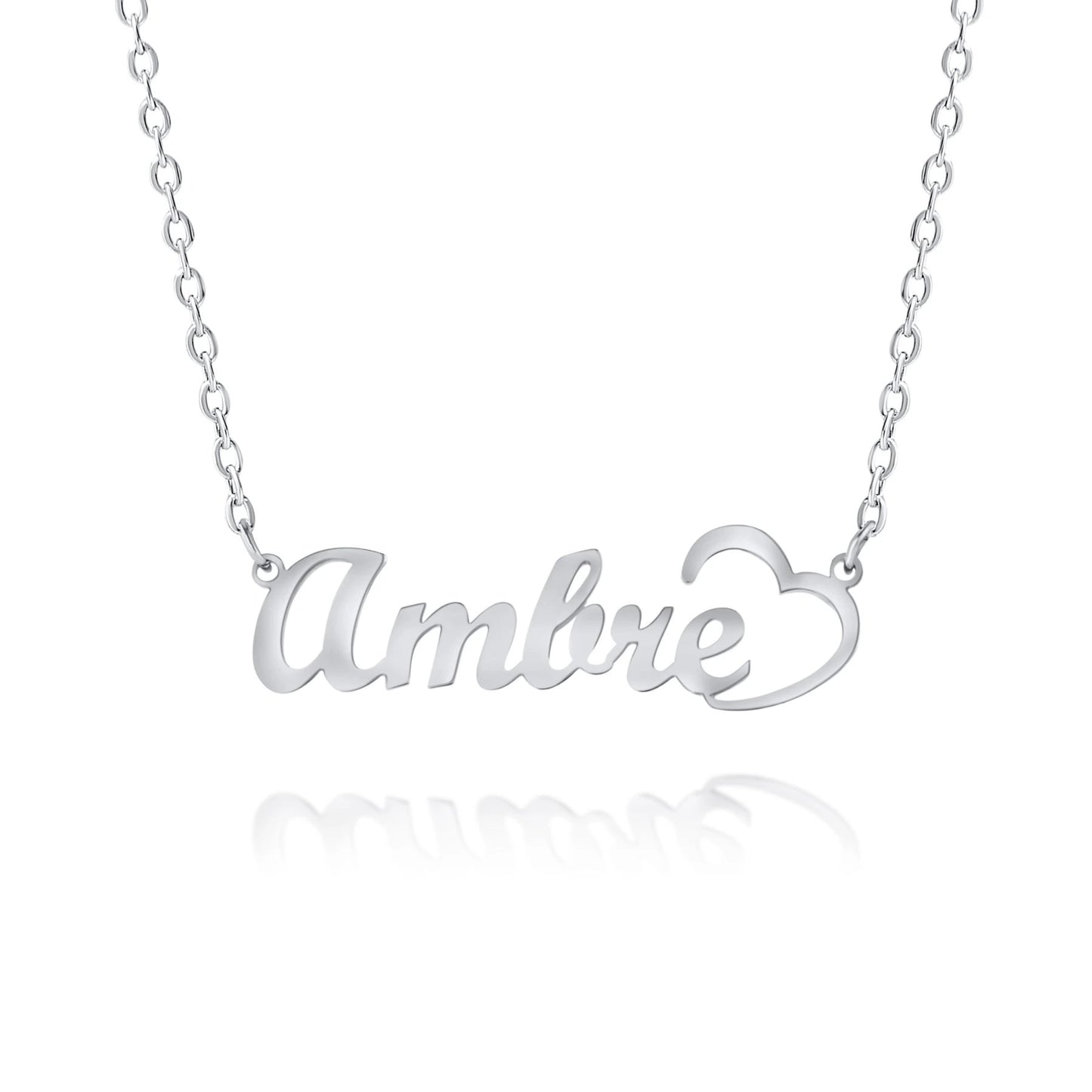 Open Heart Name Necklace
