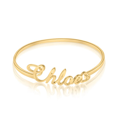Personalized Bangle Bracelet with Clasp