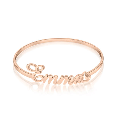 Personalized Bangle Bracelet with Clasp