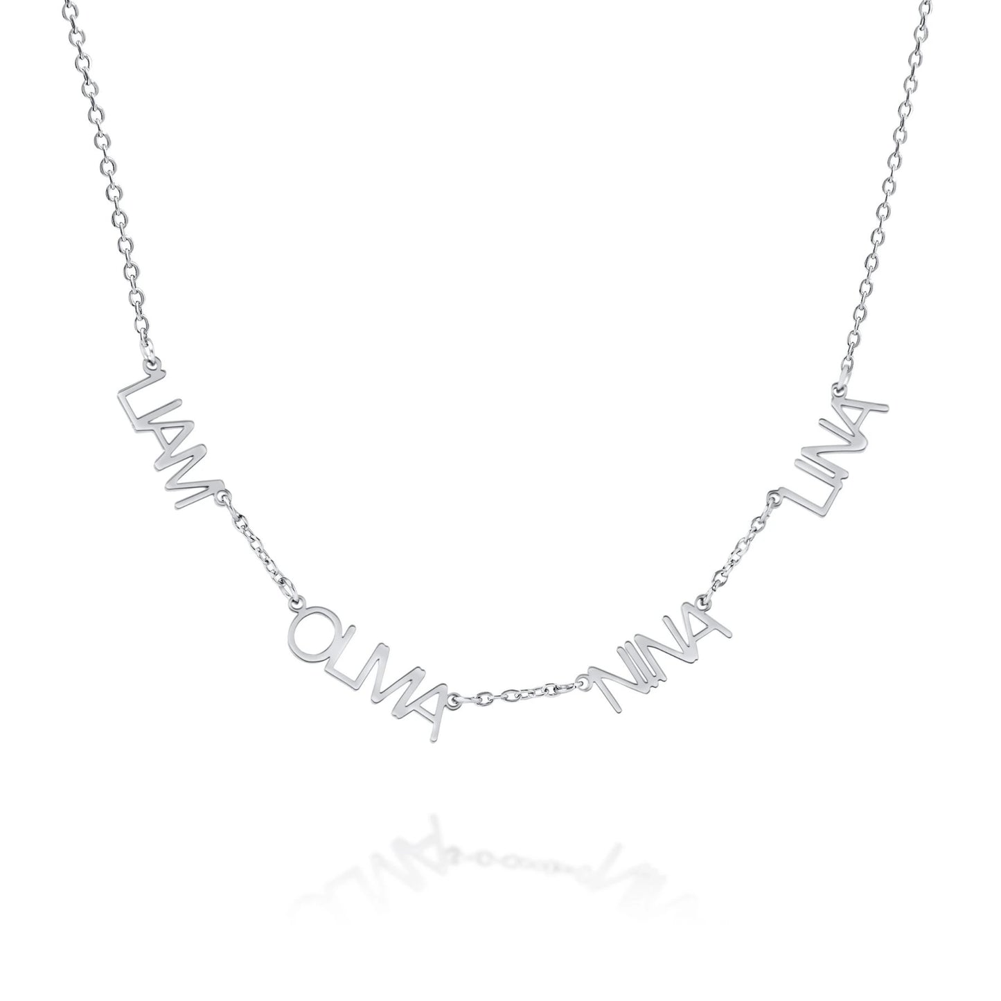 Personalized Uppercase Multi-Name Necklace