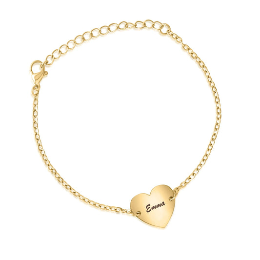 Personalized Couple Heart Bracelet
