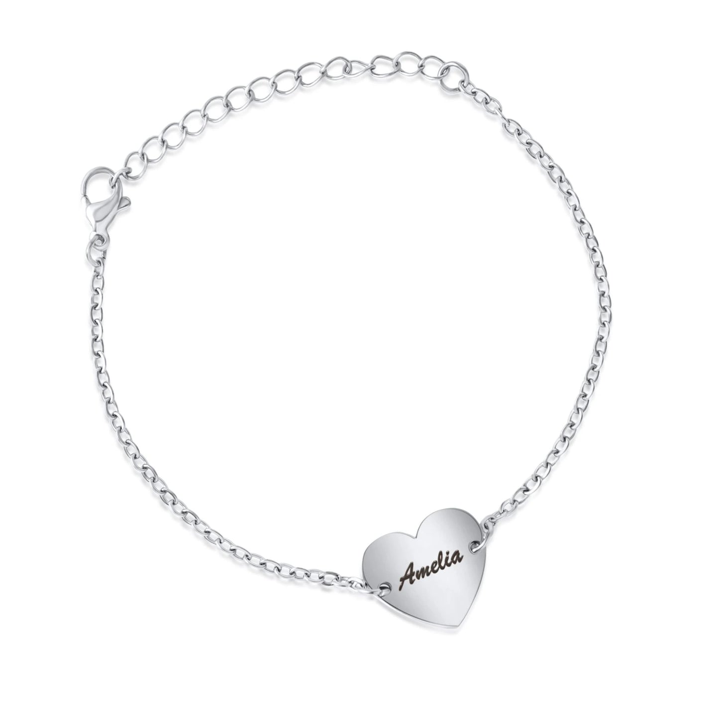 Personalized Couple Heart Bracelet