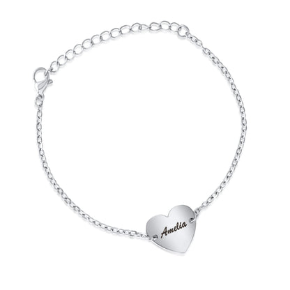 Personalized Couple Heart Bracelet