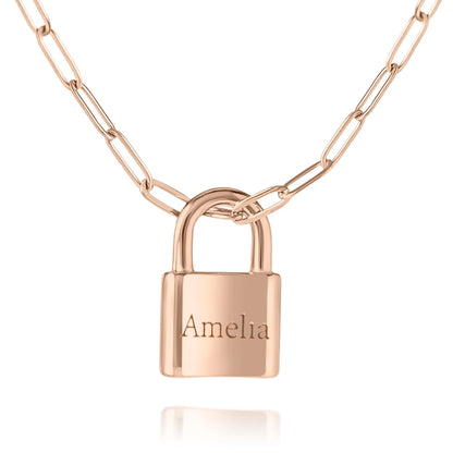 Personalized Lock Necklace