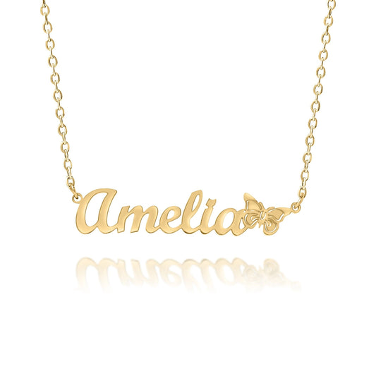 Personalized Name Necklace Butterfly