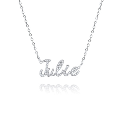 Sparkling Name Necklace with Rhinestones