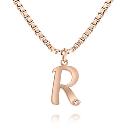 Personalized Diamond Initial Necklace