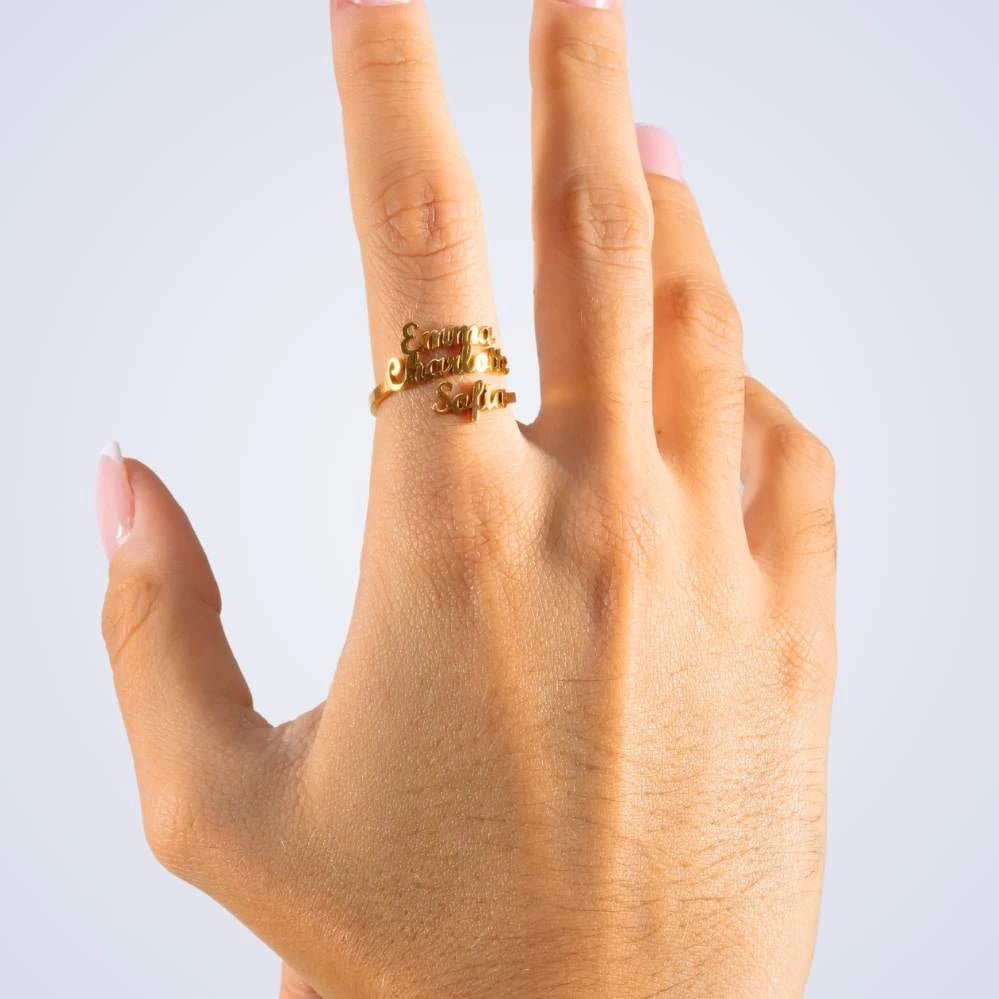 Bague Personnalisée 3 Prénoms