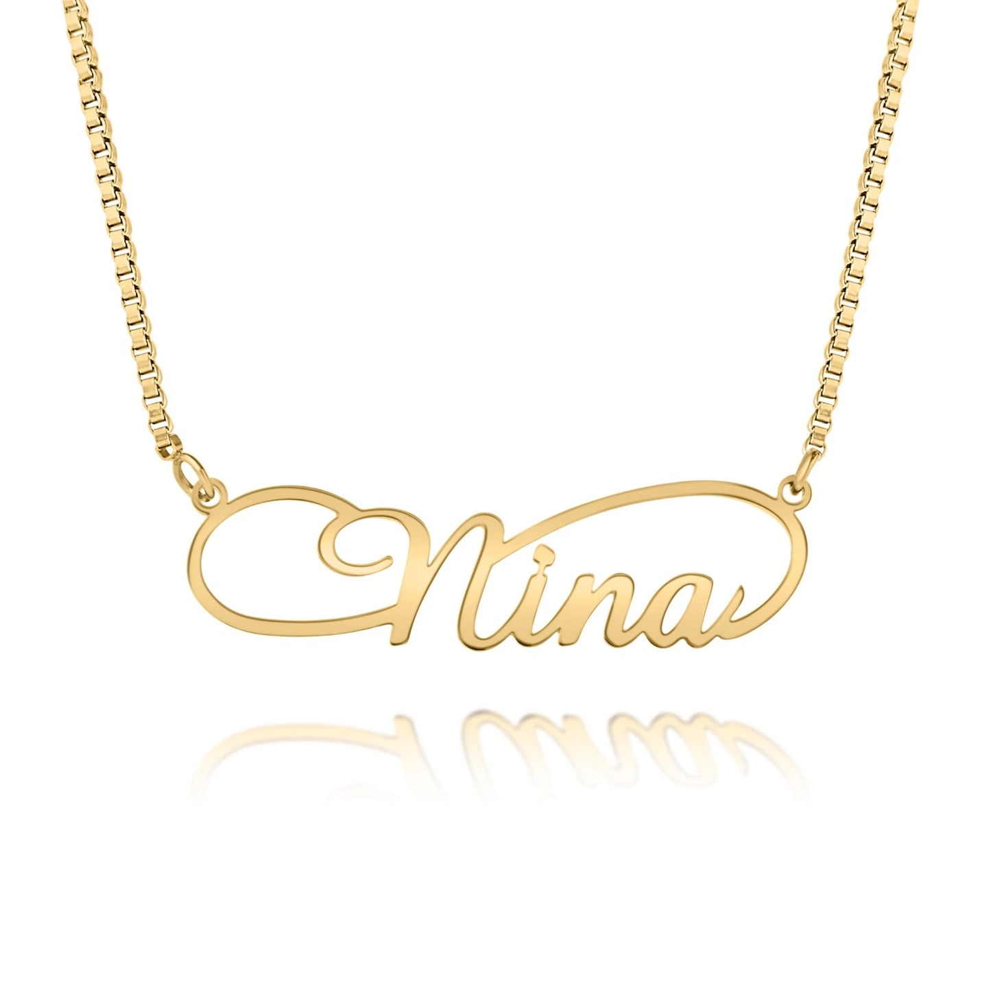 Collana Infinito con Nome e Catena Sottile Personalizzata