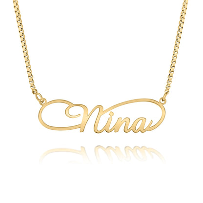 Collana Infinito con Nome e Catena Sottile Personalizzata