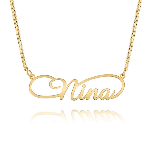 Infinity Name Necklace with Fine Chain