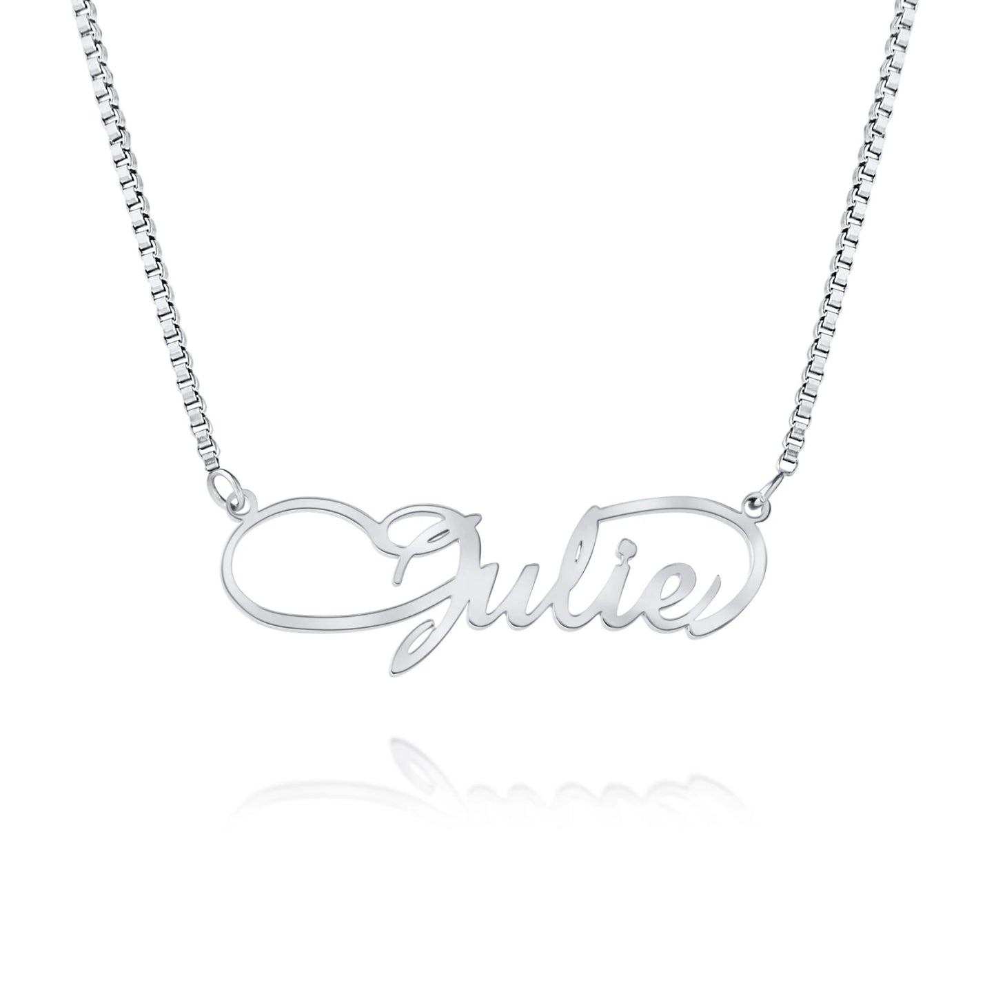 Collana Infinito con Nome e Catena Sottile Personalizzata