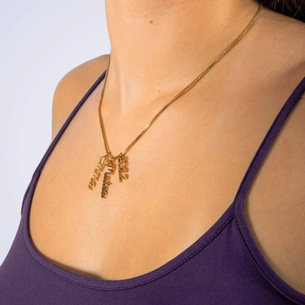 Collier Prénom Cursif Vertical