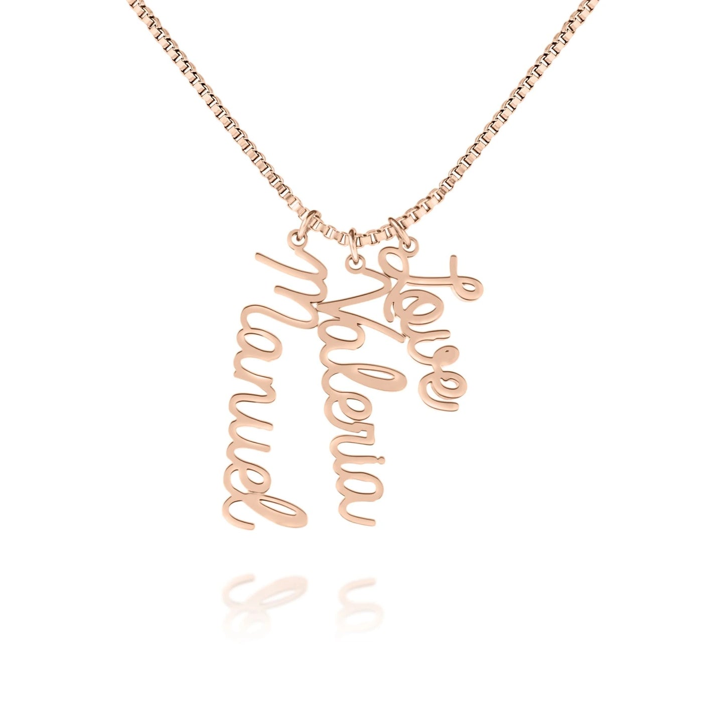 Vertical Cursive Name Necklace
