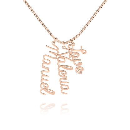 Vertical Cursive Name Necklace