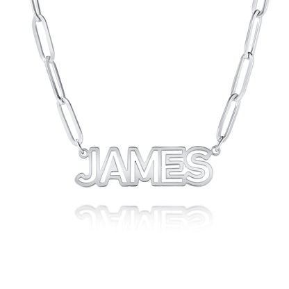 Collar con Nombre en Mayúsculas Recortado